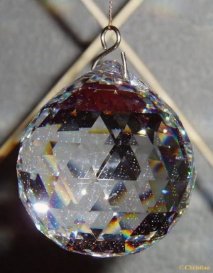 Cristal transparent, boule, 50 mm