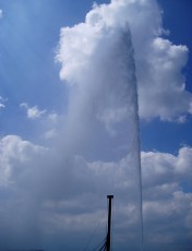 Le jet d'eau en mai