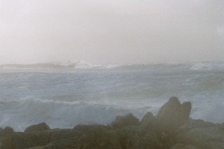 Tempte avec mare haute en Bretagne